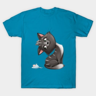 Cute Cartoon Cat T-Shirt